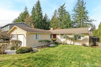 Mature, thoughtfully maintained landscaping.