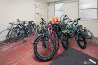 Basement bike storage