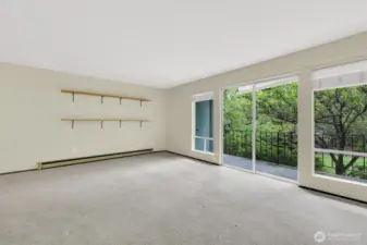 Wall of windows let in lots of light