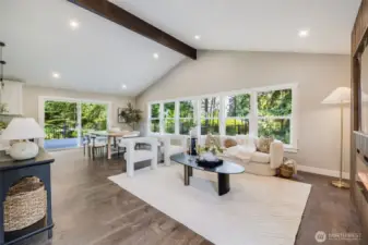 Dining room w/ lots of natural light.