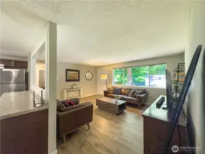Kitchen is open to the living room