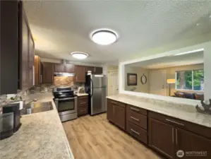 Kitchen is open to the living room