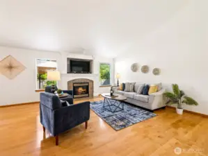 It's hard to imagine on the cusp of August 2025 that you'd care about a gas fireplace - but we know you will in a few short months! -- How cozy is this?