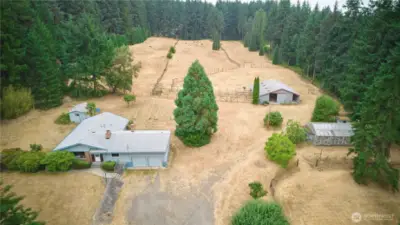 Once the front gate is closed the home offers free range of animals to roam with protection around the entire property.