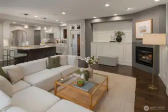 Family room off kitchen