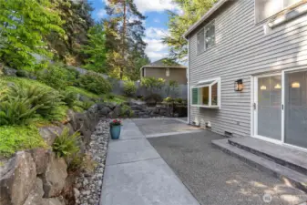 Gorgeous private back yard with plenty of patio space to entertain and have fun!