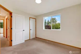 1st spare bedroom upstairs with walk-in closet