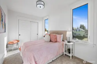 The second bedroom with an enormous closet space.