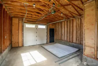 The interior of the garage. Use this for covered parking, storage, or convert it to an ADU?