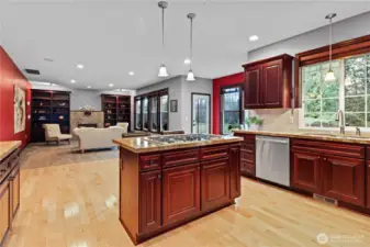 Beautiful cherry cabinets, SS appliances