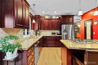 Lots of granite counterspace