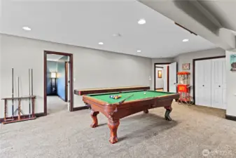 The pool/ping-pong table & shuffleboard stay!