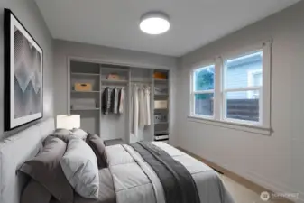 Virtually Staged Main Bedroom