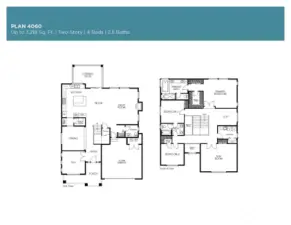 Floor plan, notice the butler's pantry area and walk-in pantry. Great flow and large covered deck and rearyard landscape and fencing included!