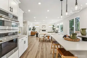 Pic is of model- Gourmet Kitchen w/cool qtz counters.