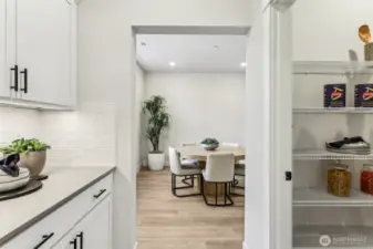 Pic is of model- Yes, you saw that right....  A Butler's Pantry and across is the large walk-in pantry