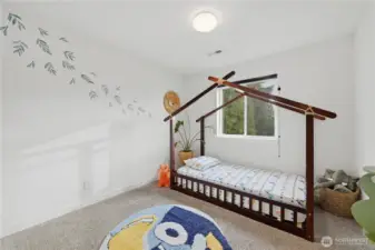 Bedroom 2 just down the hall from the primary bedroom