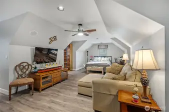 Loft on top of the detached garage