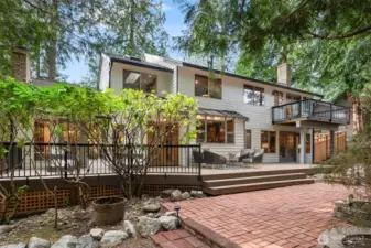Back patio virtually staged to show you options on your deck!