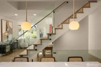 sleek glass railing, keeping the space feeling open and airy