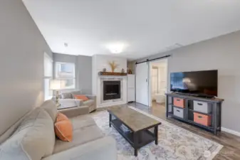 Alternate view of lower-level rec room.