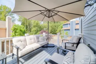 Beautifully appointed main floor dack off the family room, ideal for elevated outdoor entertaining.