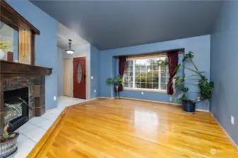 Living Room w/ a gas fireplace