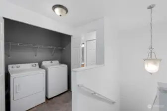 Convenient upstairs laundry located near all bedrooms—no more hauling laundry up and down the stairs!