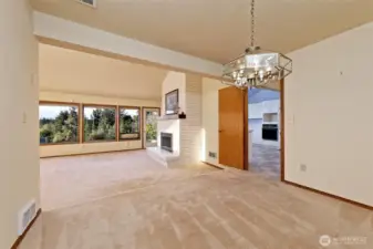 The dining room just off of the kitchen and living room.