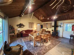From bottom of stairs looking at living room