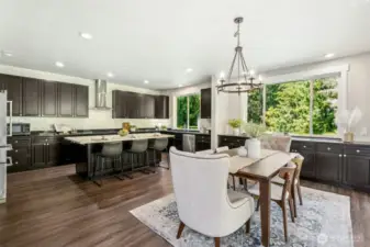 Elegant dining area off the kitchen