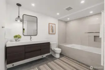 Full Bath on the Lower Level