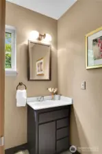 Half bath on main level.