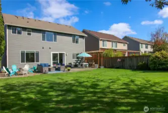 Big, fully fenced backyard