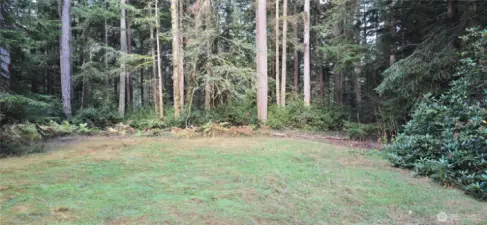 Northeast east corner of lot (which will be marked by an orange stake). The lot is 300 feet wide x 300 feet deep (perfect square that is 2.07 acres). Gorgeous fully wooded lot that provides privacy and natural beauty.