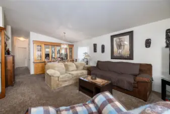 Living room, looking into the dining room.