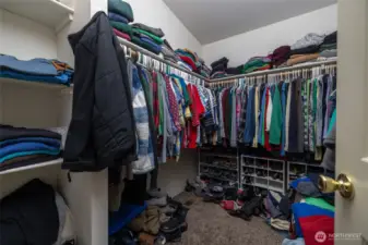 Walk-in closet.