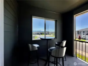 Balcony off the media room with amazing Mt. Rainier views.