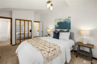 Both upstairs bedrooms have en suite baths