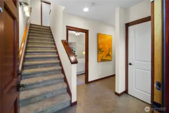 Entry with hall closet