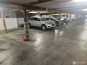 Includes common garage reserved private parking and storage.