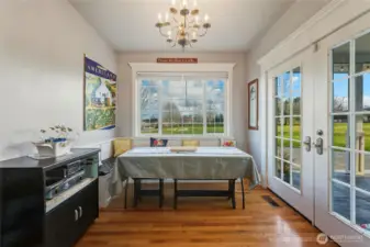 Breakfast Nook in Kitchen--> Patio