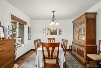 Separate dining room.