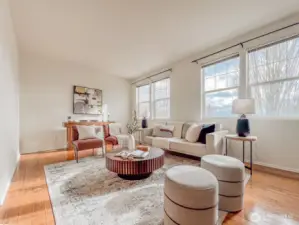 Large light filled living space