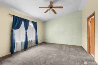 A well-sized primary bedroom that gives you options—space for more than just the basics