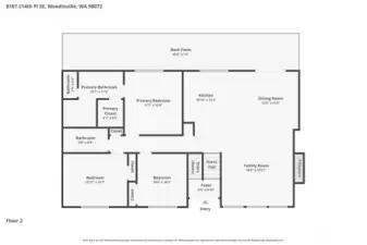Upper level floor plan