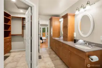 Clean elegant finishes and a walk-in closet.