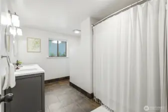 Bathroom with double sinks!