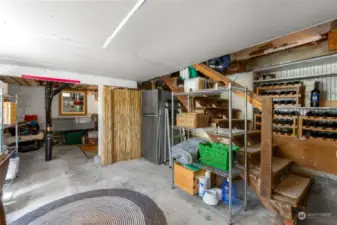 Laundry room and plenty of storage space in basement