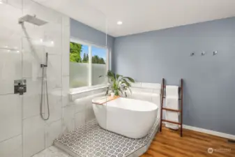 No need to go to a spa with your newly remodeled primary bath.